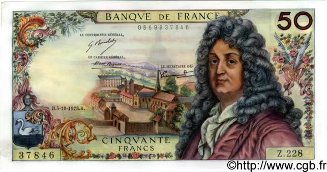 50 Francs RACINE FRANCE  1973 F.64.24 pr.NEUF