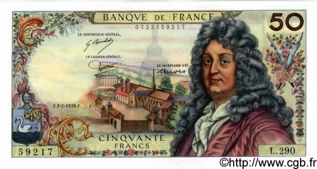 50 Francs RACINE FRANCE  1976 F.64.32 pr.NEUF