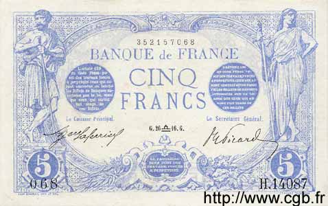 5 Francs BLEU FRANCE  1916 F.02.43 SUP