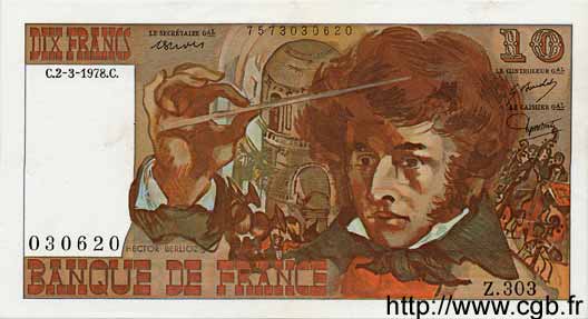 10 Francs BERLIOZ FRANCE  1977 F.63.23 SUP+
