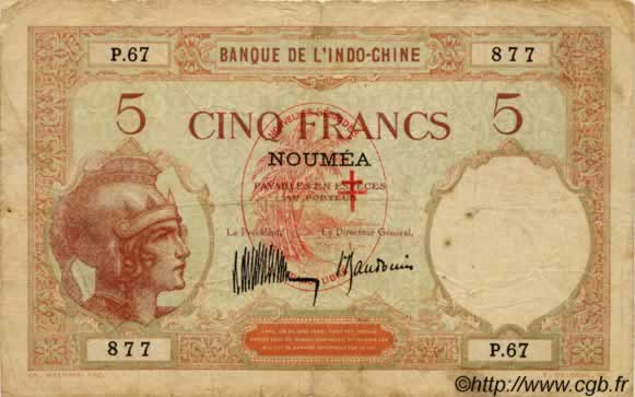 5 Francs NEUE HEBRIDEN  1941 P.04a S