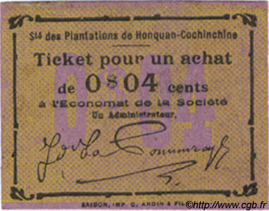 4 Cents  INDOCHINE FRANÇAISE  1920  NEUF