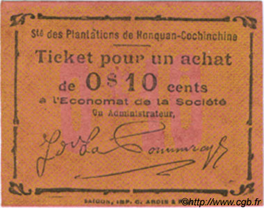 10 cents INDOCHINE FRANÇAISE  1920  NEUF