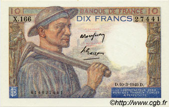 10 Francs MINEUR FRANCE  1949 F.08.20 NEUF