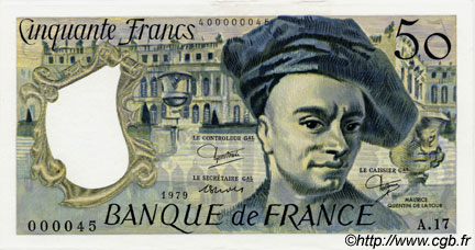 50 Francs QUENTIN DE LA TOUR FRANCE  1979 F.67.05A17 pr.NEUF