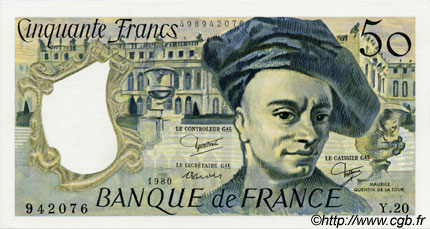50 Francs QUENTIN DE LA TOUR FRANCE  1980 F.67.06 NEUF