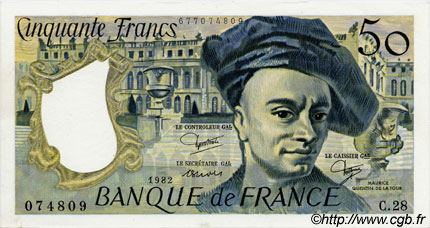 50 Francs QUENTIN DE LA TOUR FRANCE  1982 F.67.08 pr.NEUF