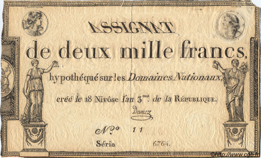 2000 Francs FRANCE  1795 Laf.176 pr.SUP