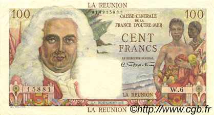 100 Francs La Bourdonnais ÎLE DE LA RÉUNION  1946 P.45a pr.SPL