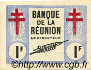 1 Franc Croix de Lorraine ÎLE DE LA RÉUNION  1943 P.34 NEUF