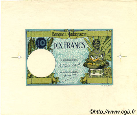 10 Francs MADAGASCAR  1957 P.036 SPL