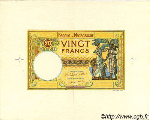 20 Francs MADAGASCAR  1948 P.037 SPL