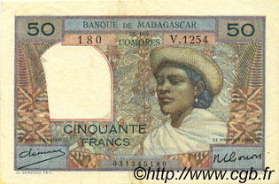 50 Francs MADAGASCAR  1950 P.045a SUP