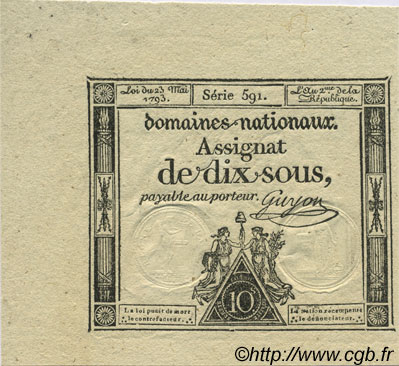 10 Sous FRANCE  1793 Laf.165 pr.NEUF