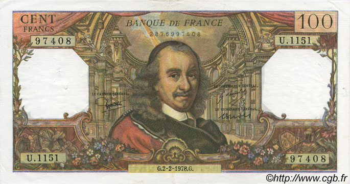 100 Francs CORNEILLE FRANCE  1978 F.65.61 SUP+