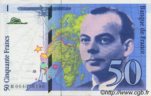50 Francs SAINT-EXUPÉRY FRANCE  1992 F.72.01b pr.NEUF