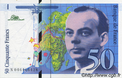 50 Francs SAINT-EXUPÉRY modifié FRANCE  1996 F.73.03 NEUF