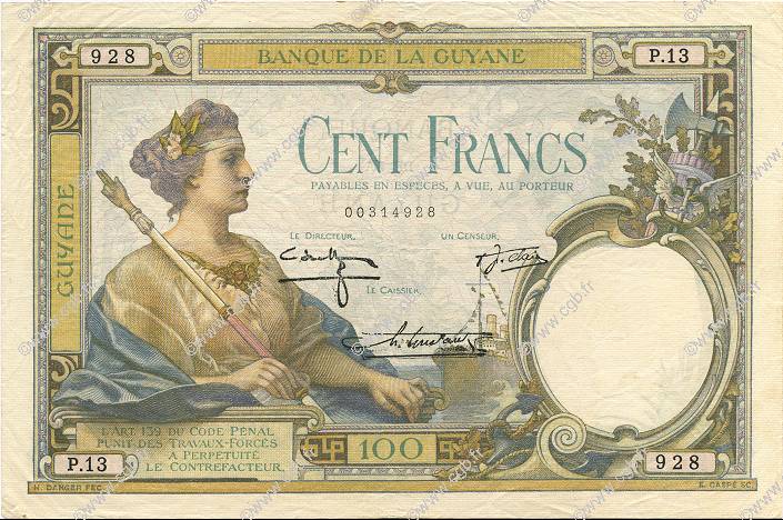 100 Francs GUYANE  1942 P.08 pr.SUP