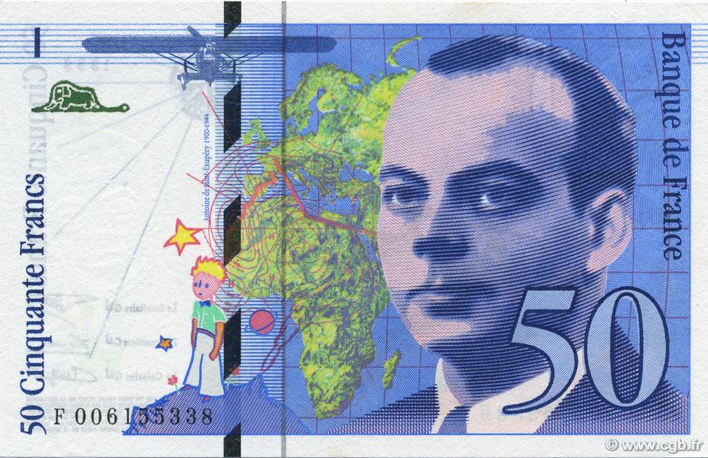 50 Francs SAINT-EXUPÉRY FRANCE  1993 F.72.02 SPL