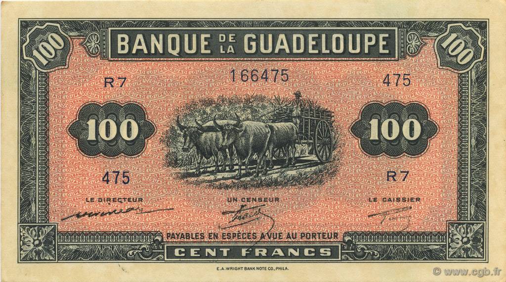 100 Francs GUADELOUPE  1944 P.23a NEUF