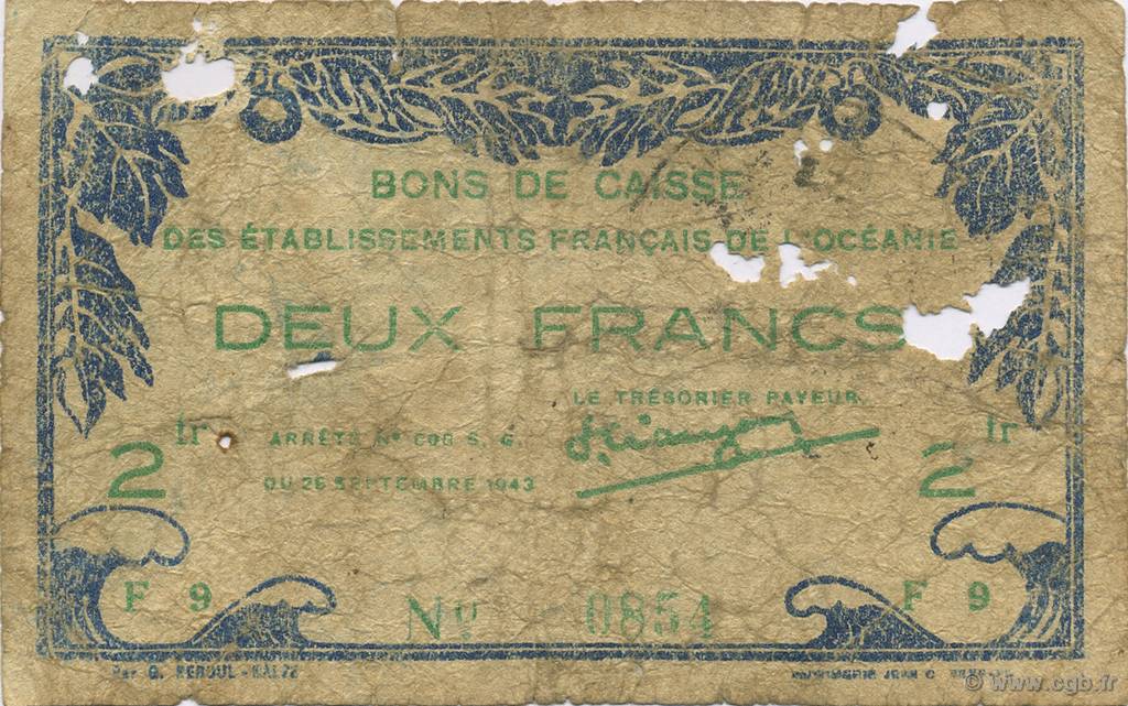 2 Francs OCÉANIE  1943 P.12d AB
