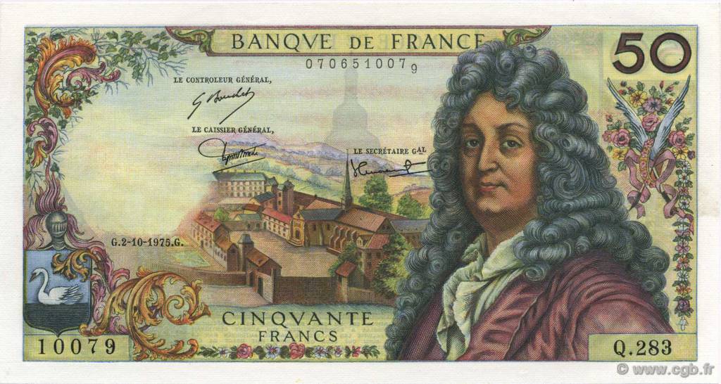 50 Francs RACINE FRANCE  1975 F.64.31 pr.NEUF