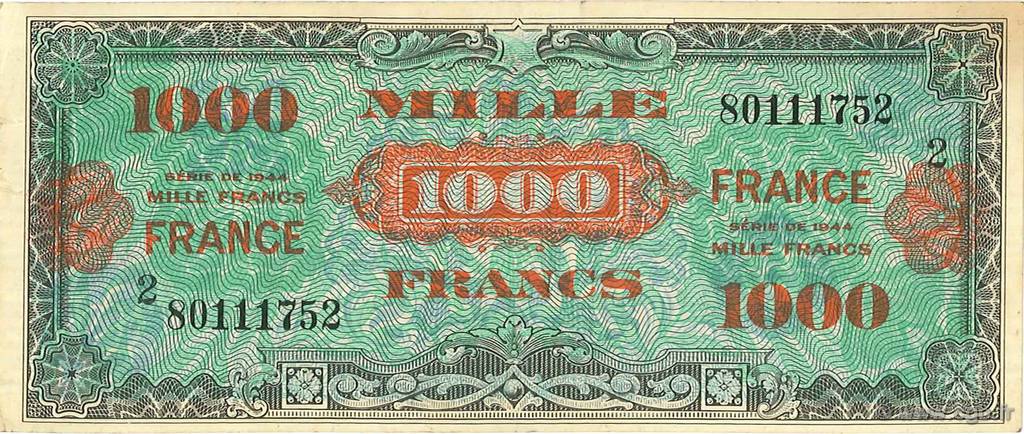 1000 Francs FRANCE FRANCE  1945 VF.27.02 SUP