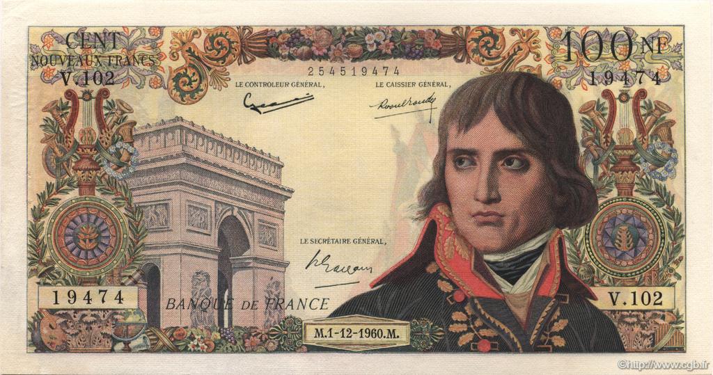 100 Nouveaux Francs BONAPARTE FRANCE  1960 F.59.09 SUP+