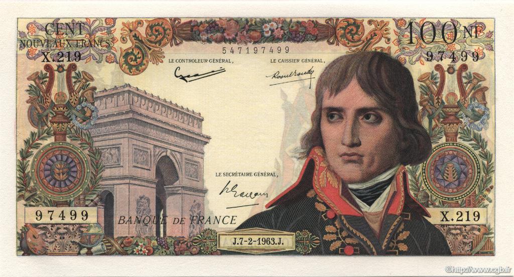 100 Nouveaux Francs BONAPARTE FRANCE  1963 F.59.20 SPL+