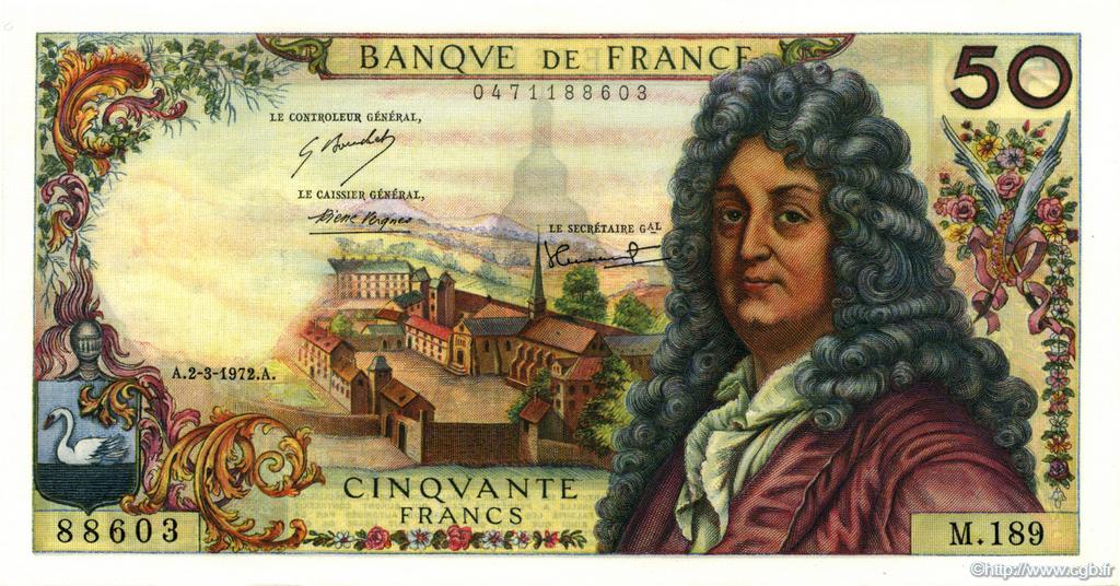 50 Francs RACINE FRANCE 1972 F.64.20 pr.NEUF