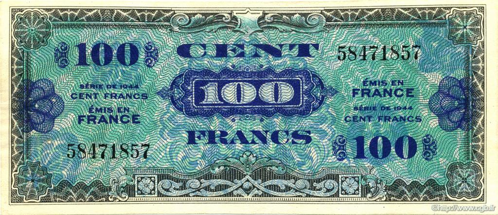 100 Francs Drapeau FRANCE  1944 VF.20.01 SUP