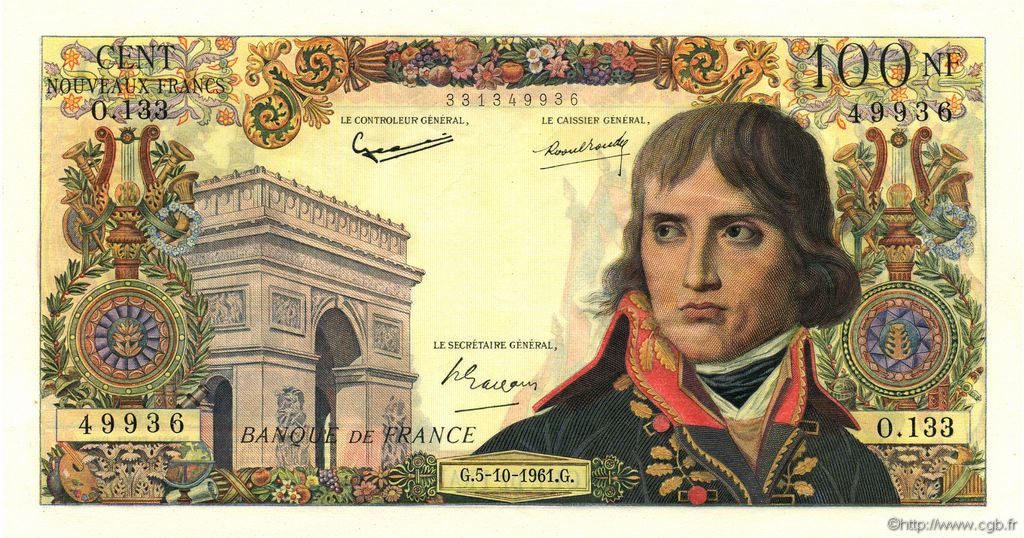 100 Nouveaux Francs BONAPARTE FRANCE  1961 F.59.12 pr.SPL