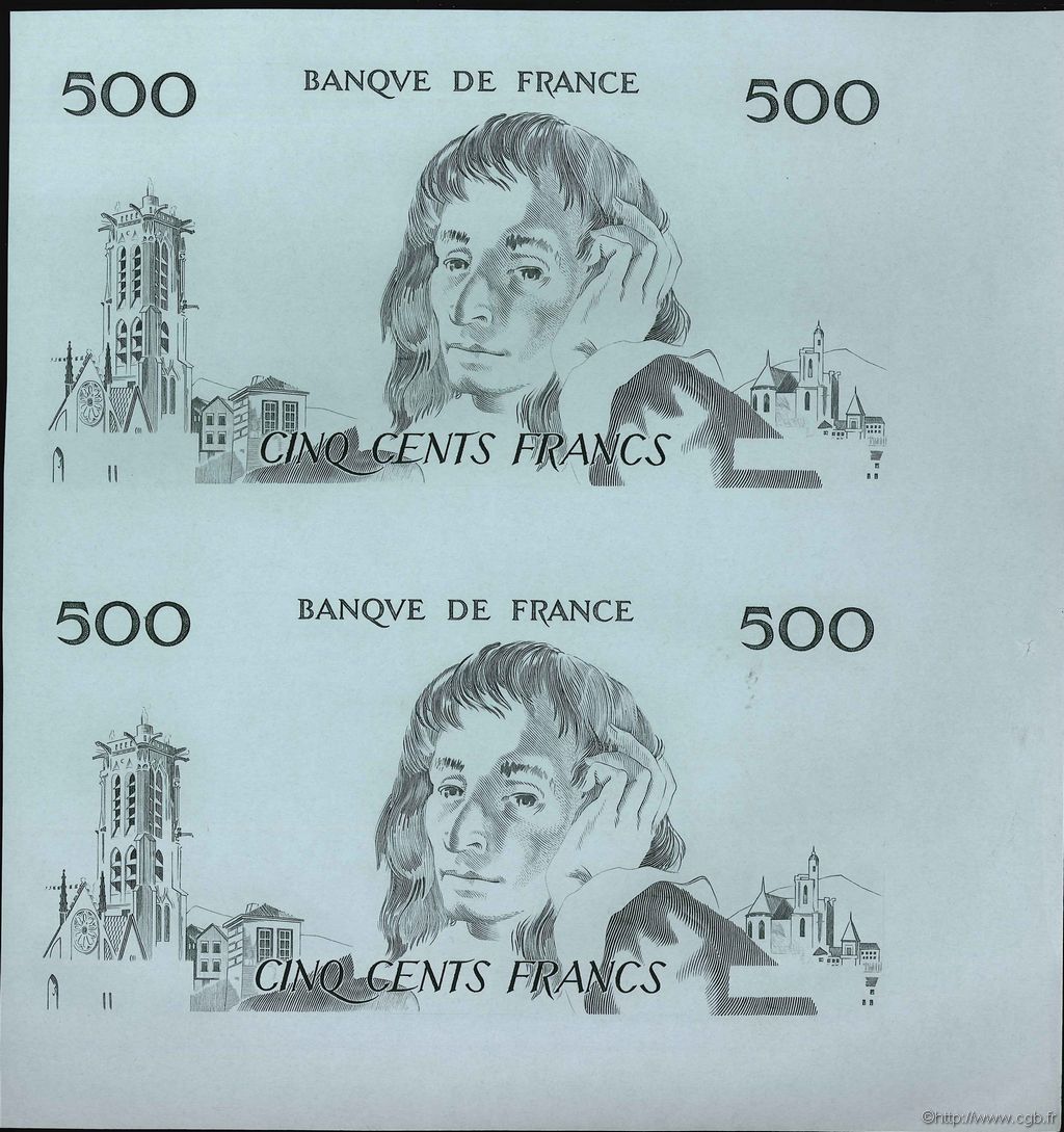 500 Francs PASCAL FRANCE  1968 F.71.00Ec NEUF