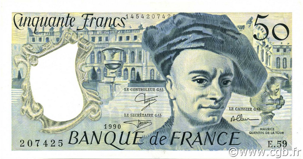 50 Francs QUENTIN DE LA TOUR FRANCE  1990 F.67.16 pr.NEUF