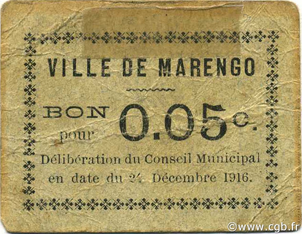 5 Centimes ALGÉRIE Marengo 1916 JPCV.01 TB+