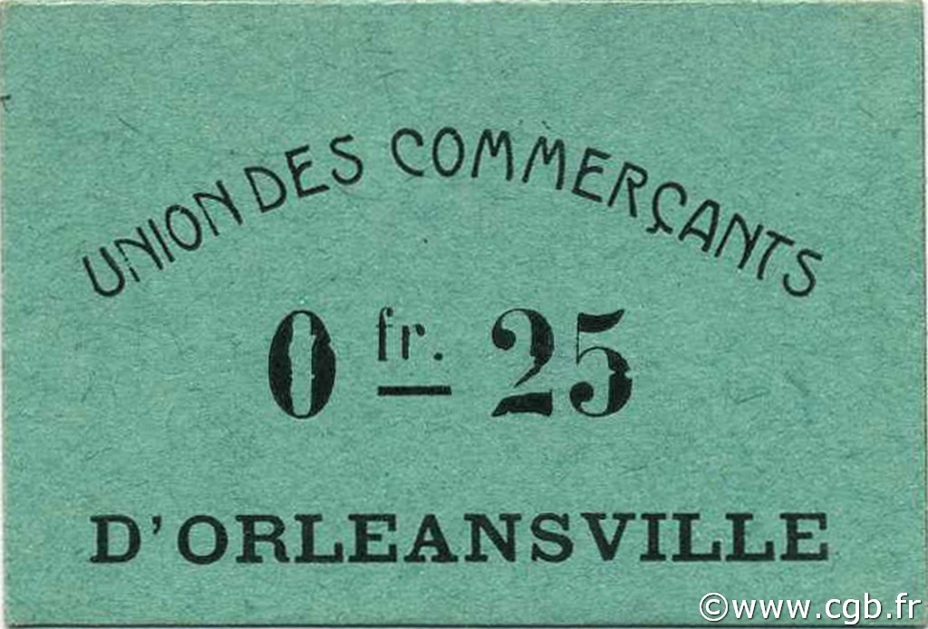 25 Centimes ALGÉRIE Orleansville 1916 JPCV.06 SPL