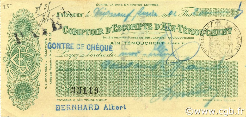 200 Francs ALGERIA  1942 P.-- XF