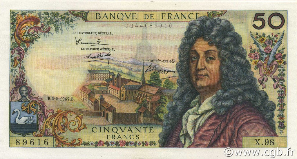 50 Francs RACINE FRANCE  1967 F.64.09 pr.NEUF