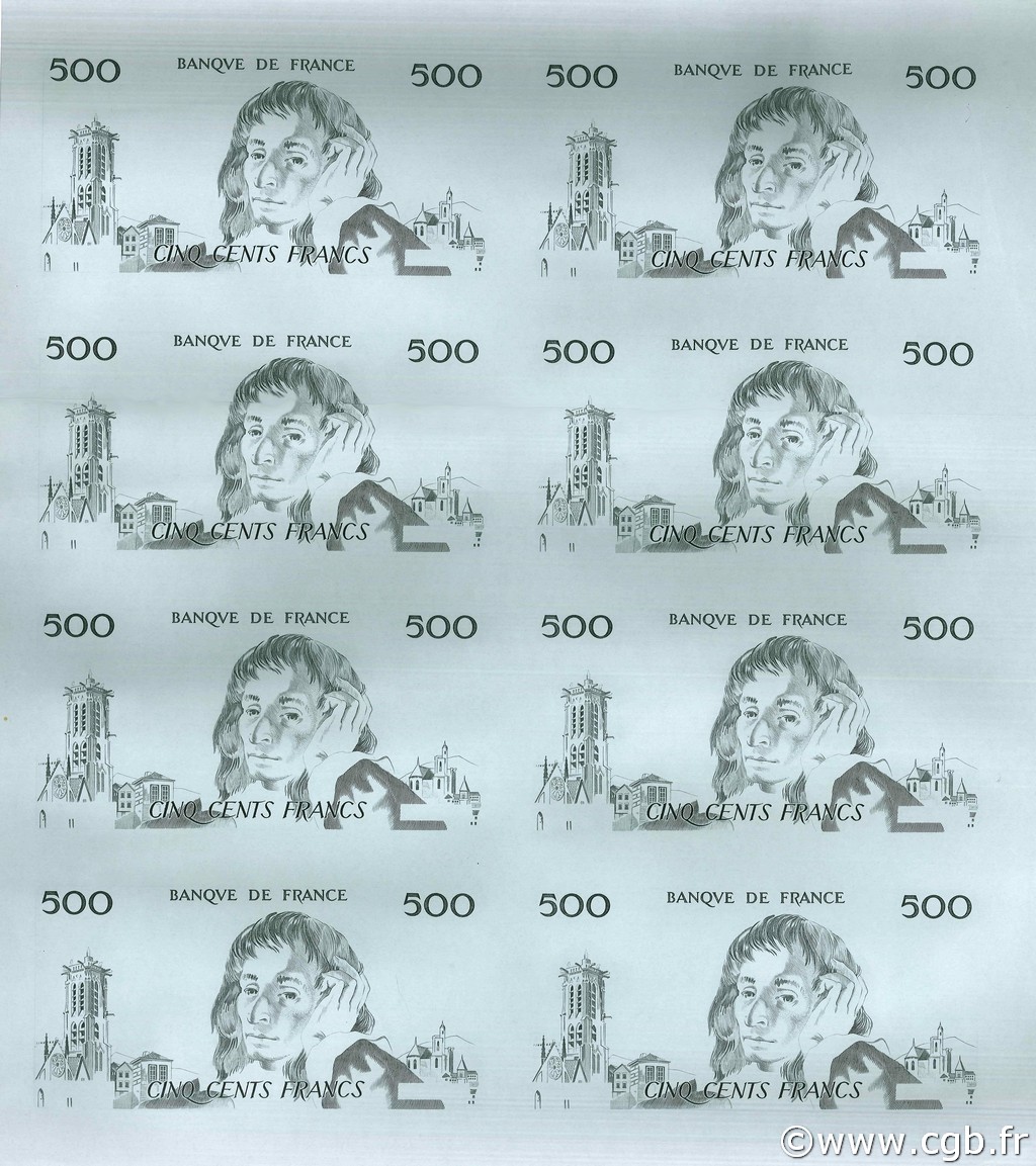 500 Francs PASCAL FRANCE  1968 F.71.00Ec NEUF