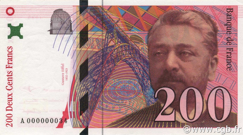 200 Francs EIFFEL FRANCE  1995 F.75.01A pr.NEUF