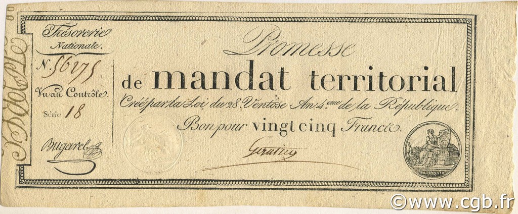 25 Francs avec série FRANCE  1796 Laf.200 SPL