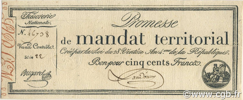 500 Francs avec série FRANCE  1796 Laf.203 SUP
