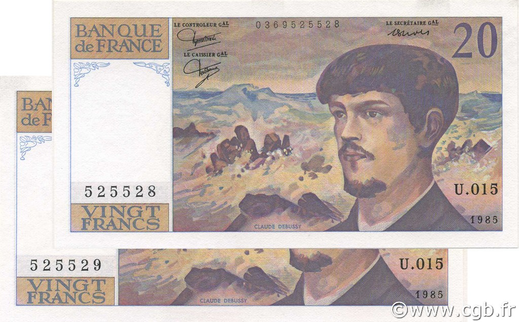 20 Francs DEBUSSY FRANCE  1985 F.66.06 pr.NEUF