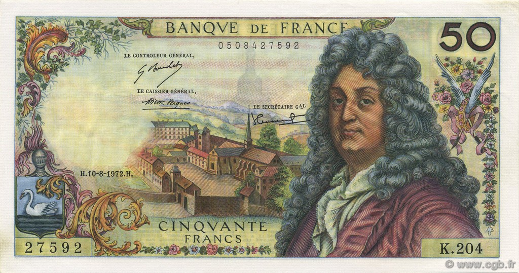 50 Francs RACINE FRANCE  1972 F.64.21 SPL+