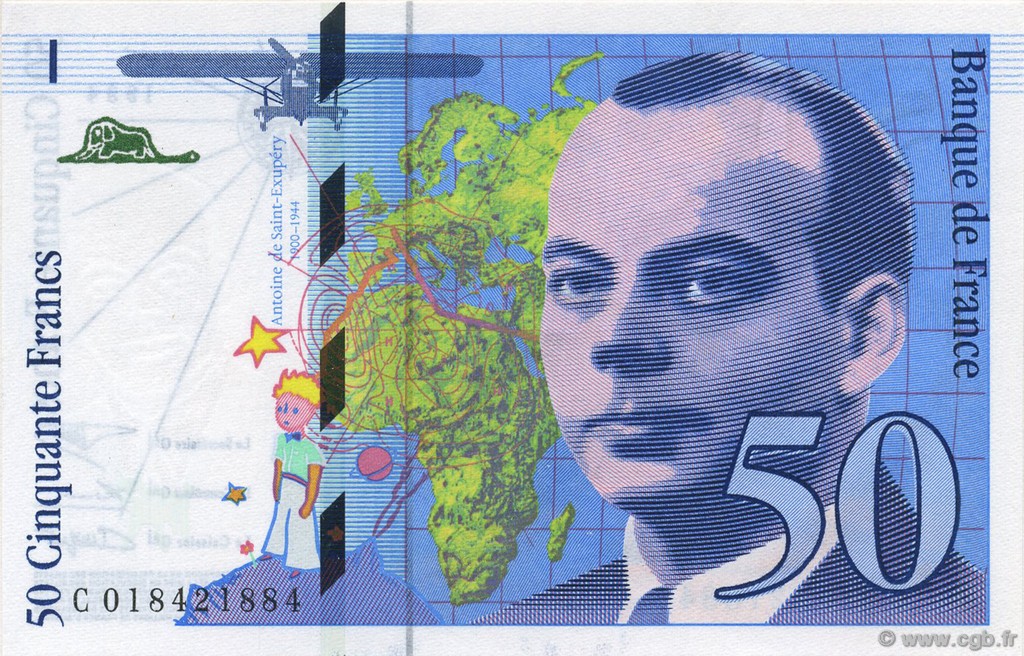 50 Francs SAINT-EXUPÉRY modifié FRANCE  1994 F.73.01b pr.NEUF