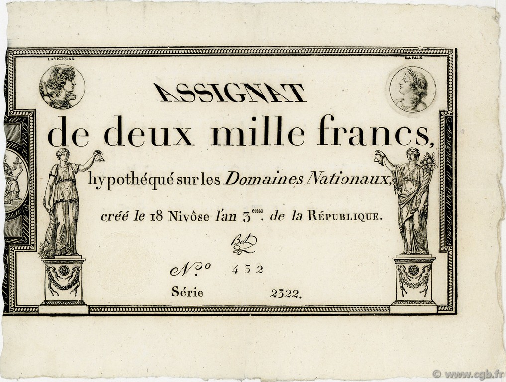 2000 Francs FRANCE  1795 Ass.51a SUP