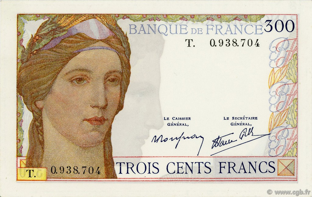 300 Francs FRANCE  1939 F.29.03 pr.NEUF