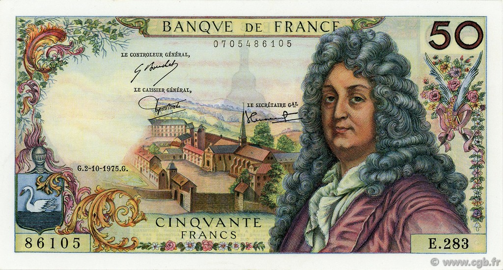 50 Francs RACINE FRANCE  1975 F.64.31 NEUF