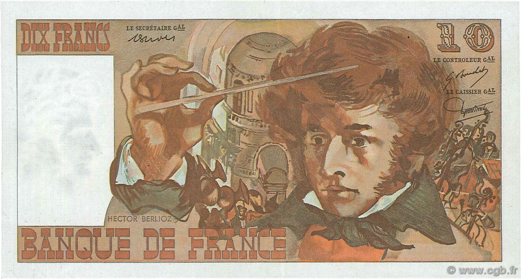 10 Francs BERLIOZ FRANCE  1972 F.63.00 SPL