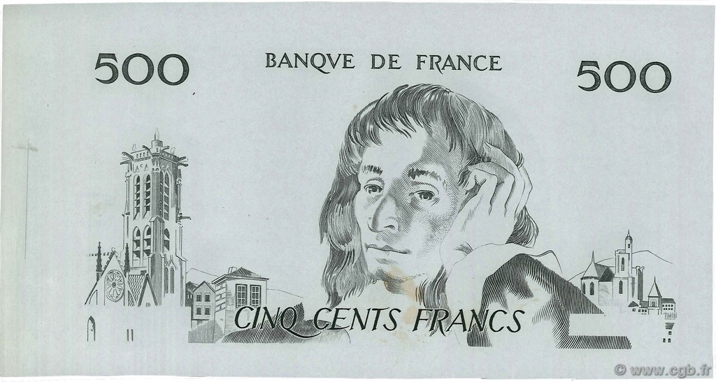500 Francs PASCAL FRANCE  1968 F.71.00Ec SUP